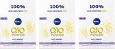 Nivea Dagcrème - Q10 - Gevoelige Huid - Anti-rimpel - 3 x 50 ml