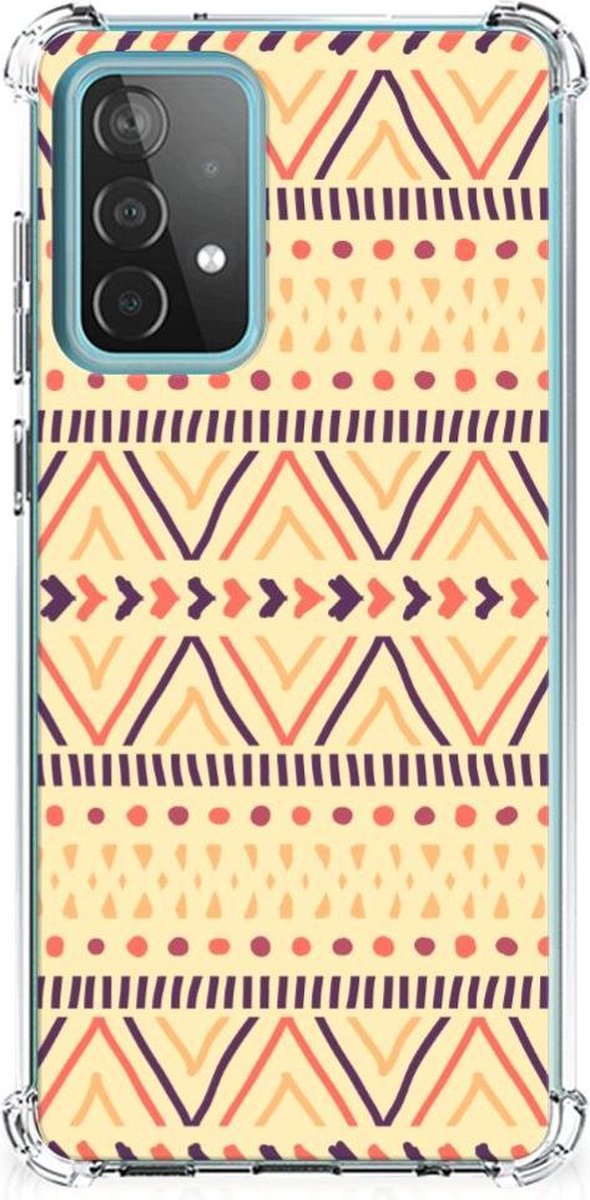 Samsung Galaxy A52 4G/5G Doorzichtige Silicone Hoesje Aztec Yellow