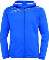 Uhlsport Stream 3.0 Hooded Jacket Azuur Blauw-Wit Maat 3XL