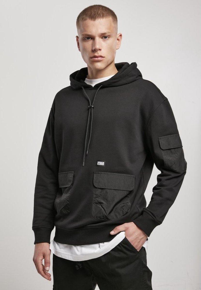 Urban Classics Commuter Hoodie/trui S Zwart