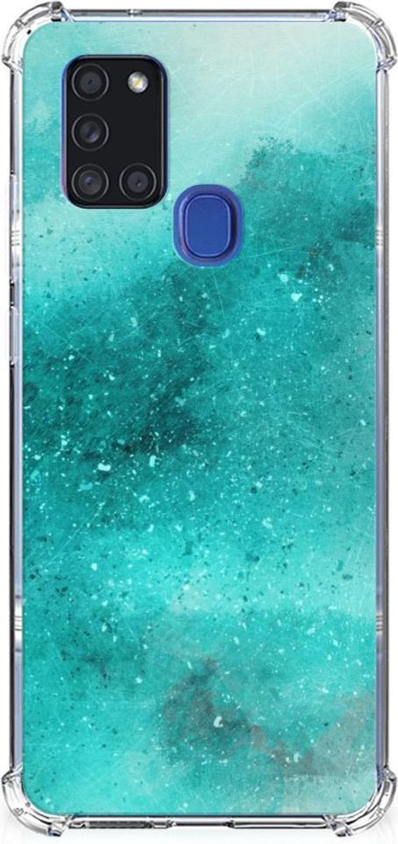 Back Cover Samsung Galaxy A21s Painting Blue