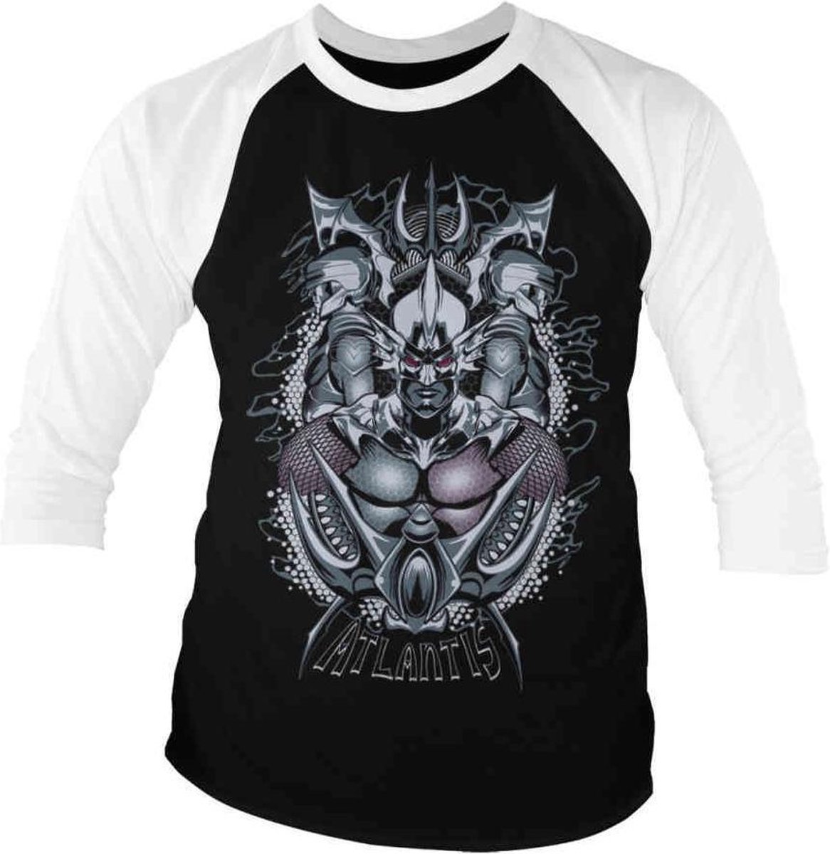 DC Comics Aquaman Raglan top -M- Atlantis Zwart/Wit