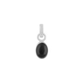 Zehra | 925 zilver hanger met zwarte onyx edelsteen | 13 mm