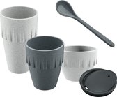 Koziol Koffiemokken My Coffee Connect 15,5 Cm Grijs 5-delig