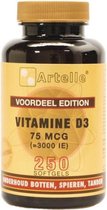 Artelle Vitamine D3 75 Mcg 3000Ie 250 softgels