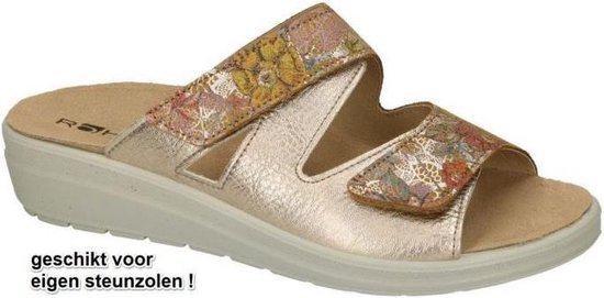 Rohde -Dames - goud - slippers & muiltjes - maat 40