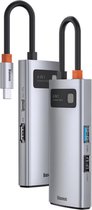 Baseus Metal Gleam Series 4-in-1 USB-C Hub station d'accueil Tablette/Smartphone Argent