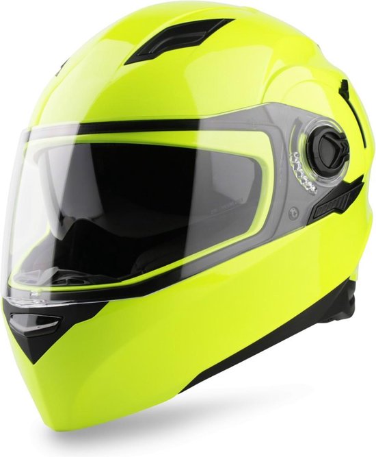 VINZ Kensal Integraalhelm Fluor Geel / Integraal Helm / Scooterhelm /  Brommerhelm / | bol.com