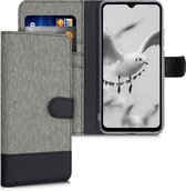 kwmobile telefoonhoesje voor Xiaomi Redmi 9C - Hoesje met pasjeshouder in grijs / zwart - Case met portemonnee
