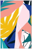 JUNIQE - Poster in kunststof lijst Botanical House -40x60 /Kleurrijk