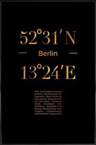 JUNIQE - Poster met kunststof lijst Berlin Icons gouden -13x18 /Goud &