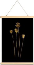 JUNIQE - Posterhanger Palm Silhouettes gouden -20x30 /Goud & Zwart