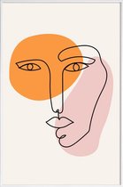 JUNIQE - Poster in kunststof lijst Envisage -20x30 /Oranje & Roze