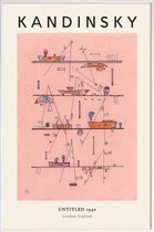 JUNIQE - Poster met kunststof lijst Kandinsky - Untitled -60x90 /Ivoor