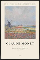 JUNIQE - Poster in kunststof lijst Monet - Tulip Fields near The Hague