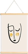 JUNIQE - Posterhanger Blush gouden -40x60 /Goud & Ivoor