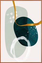 JUNIQE - Poster met kunststof lijst Crescendo gouden -13x18 /Goud &