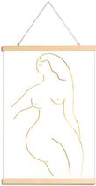 JUNIQE - Posterhanger Gold Form II -30x45 /Goud & Wit