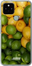 6F hoesje - geschikt voor Google Pixel 5 -  Transparant TPU Case - Lemon & Lime #ffffff