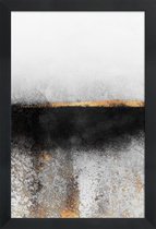 JUNIQE - Poster in houten lijst Soot and Gold -40x60 /Grijs & Wit