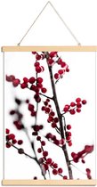 JUNIQE - Posterhanger Red Berries 1 -30x45 /Rood & Wit