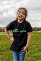 Crazy Brand Kinder T-shirt kleur logo lichtgroen chameleon