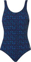 Tweka Joleen dames badpak blauw dessin