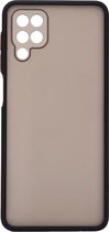 Shop4 - Samsung Galaxy A12 Hoesje - Bumper Back Case Zwart
