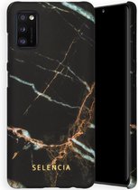 Selencia Maya Fashion Backcover Samsung Galaxy A41 hoesje - Marble Black