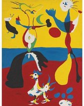 Joan Miro Abstract Watercolor Poster 9 - 40x60cm Canvas - Multi-color