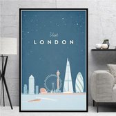 London Minimalist Poster - 50x70cm Canvas - Multi-color