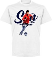 T-Shirt Script Corée du Sud Son - Wit - XS
