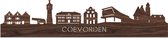 Skyline Coevorden Notenhout - 80 cm - Woondecoratie design - Wanddecoratie - WoodWideCities