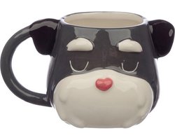 Beker in vorm van hondenkop - Schnautzer