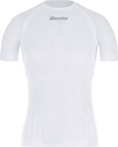 Santini Ondershirt korte mouwen Wit Heren - Rete Ergo-Fit Seamlees Base Layer T-Shirt White - XL/XXL