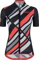 Santini Fietsshirt Korte mouwen Zwart Dames - Eco Sleek Raggi S/S Jersey For Women Black - S