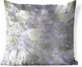 Buitenkussens - Tuin - Koolwitje vlinders op lavendel - 40x40 cm