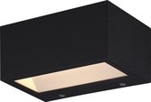 HOFTRONIC Rivera S - Wandlamp - Zwart - IP54 spuitwaterdicht - 3000K Warm wit - 9 Watt - Moderne muurlamp - Up down light - zowel geschikt als binnen- en buitenverlichting