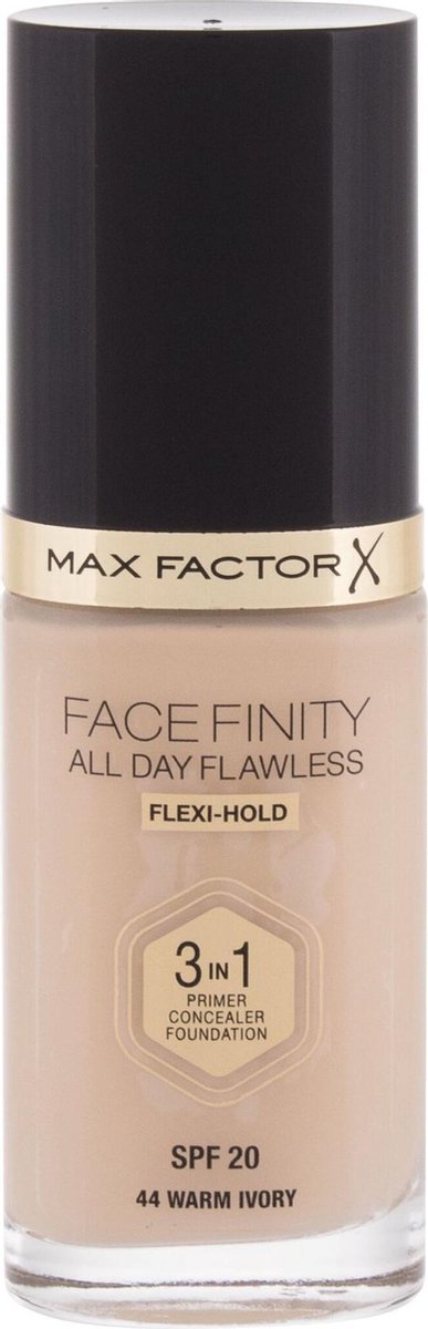 Max Factor Facefinity foundation in 44 Warm Ivory met SPF 20.