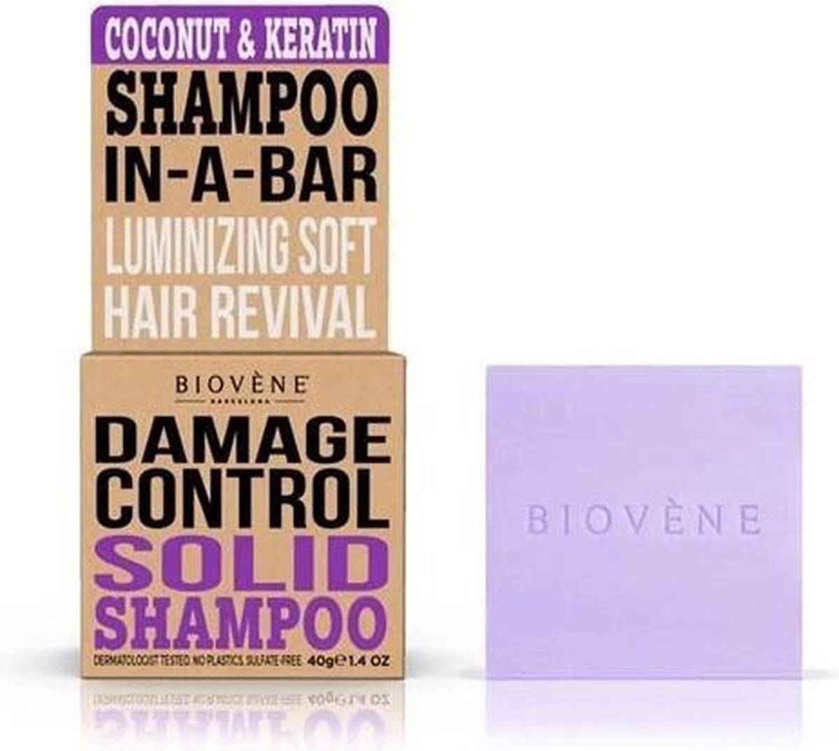 Goedkoopste Biovene Coconut & Keratin Damage Control Solid Shampoo Bar 40 G