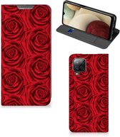Mobiel Bookcase Geschikt voor Samsung Galaxy A12 Smart Cover Red Roses