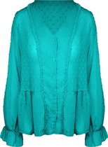 Ruffel Dots Blouse Mint Groen