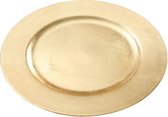 1x Rond goudkleurig diner/eettafel onderborden 33 cm - Onderborden/tafeldecoratie