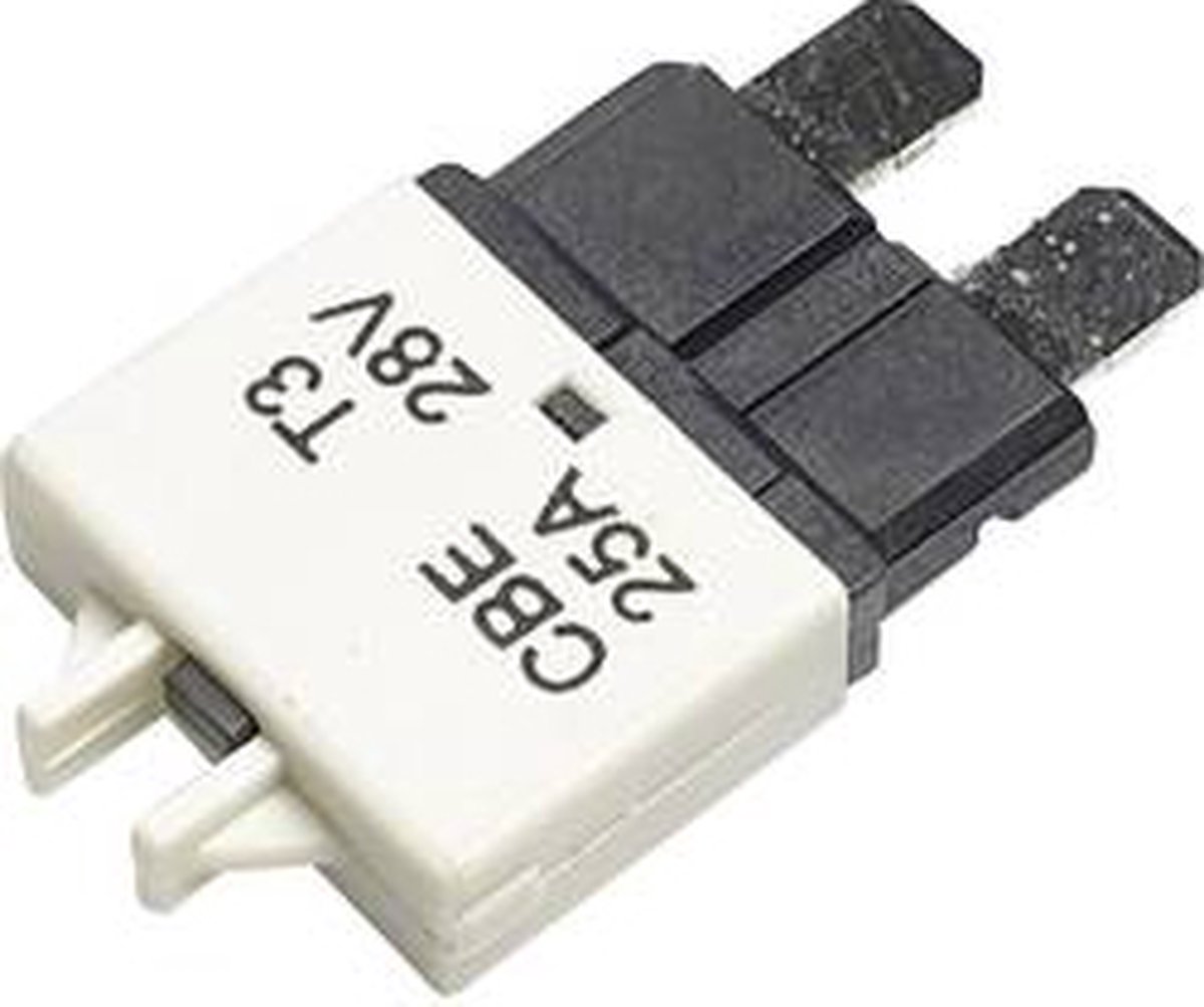 Hansor Circuit Breaker Standard, type 3, Manual Reset, 25A CBE3 Series 25A Zekeringautomaat standaard vlakzekering 25 A Wit 1 stuk(s)