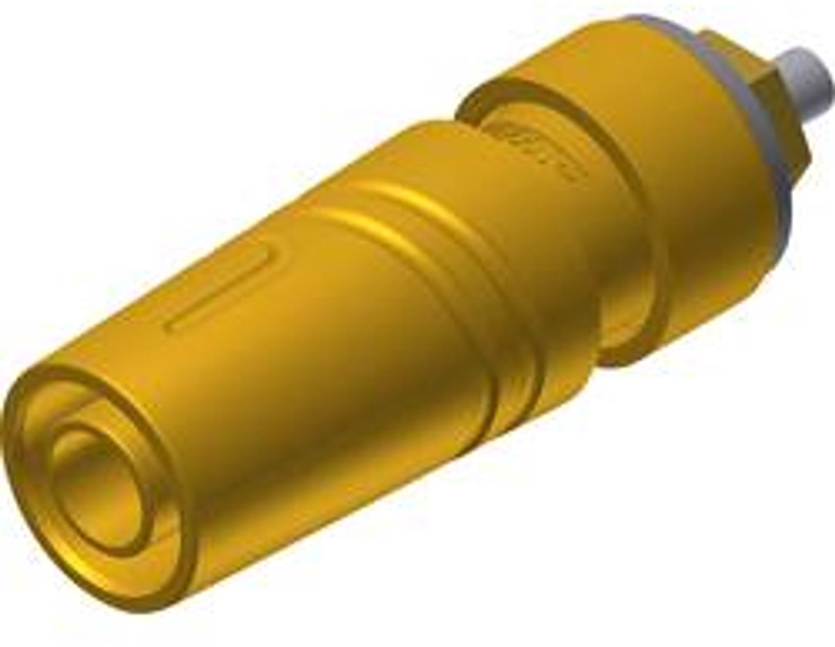 SKS Hirschmann SAB 2640 LK Au Veiligheids-labconnector, female Bus, inbouw verticaal Stift-Ø: 4 mm Geel 1 stuk(s)