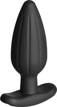 "Rocker" Silicone Noir Butt Plug - Large - Electric Stim Device