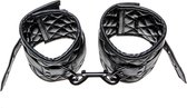 X-Play quilted ankle cuffs - Black - Bondage Toys - Cuffs