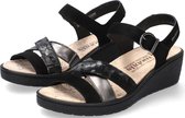 Mobils by Mephisto PIETRA dames sandaal - zwart - breed leest - maat 39