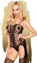 Bomb squad - Criss cross suspender bodystocking -  - black