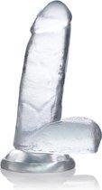 6 Inch C-Thru Dong with Balls - Clear